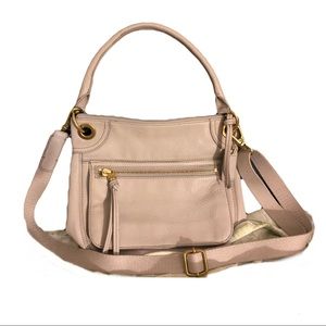 Fossil Pebble Leather satchel/crossbody